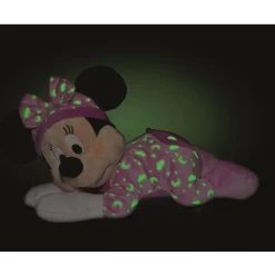 Disney Minnie La Souris Peluche Allongé Luminescente Rose 30 Cm -Boutique de soldes Disney 3